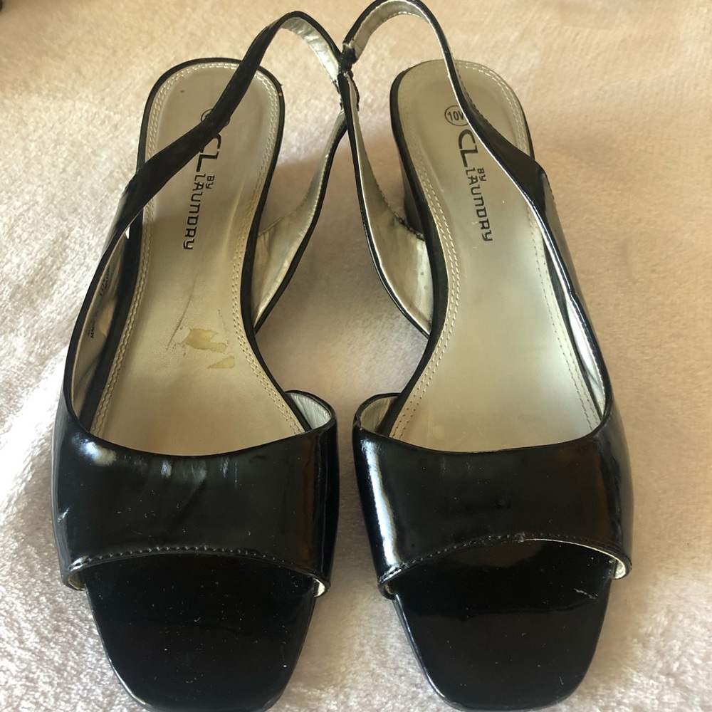 CL BY LAUNDRY BLACK SHOES SIZE 10W